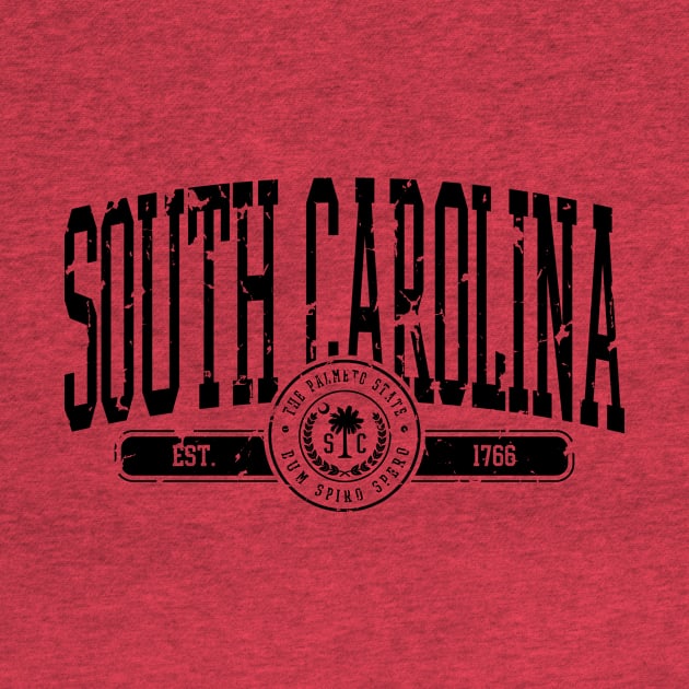 South Carolina Vintage Distressed Palmetto State by FireflyCreative